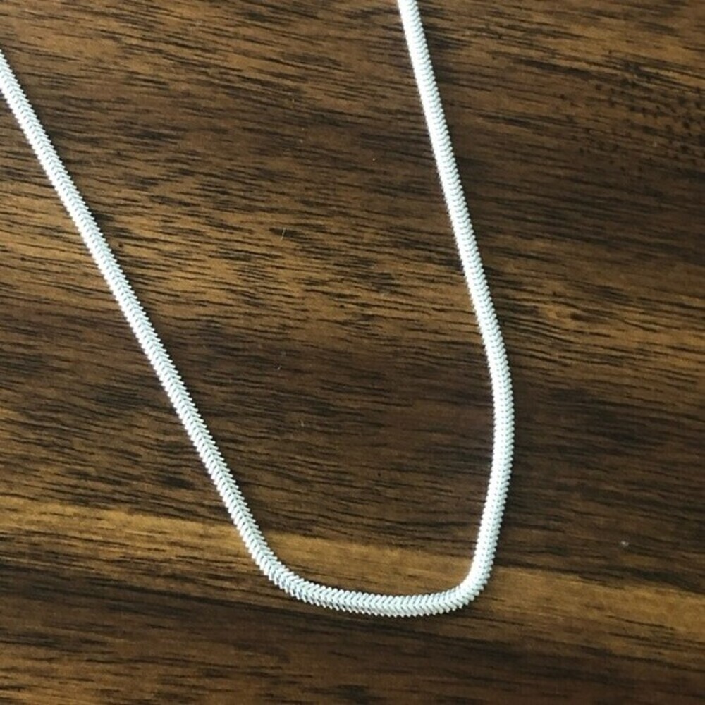FAS Italy 925 Sterling Silver Flat Necklace